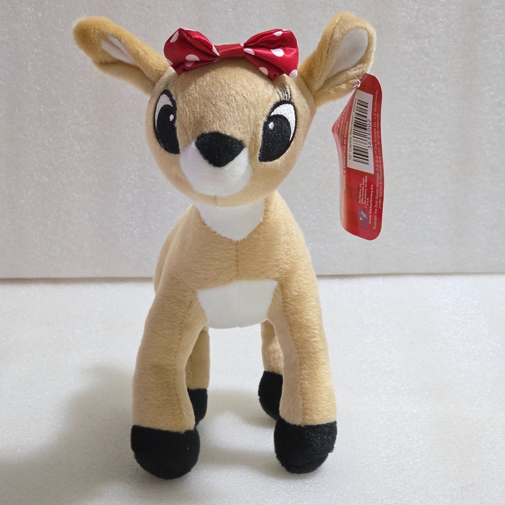 Toy Factory CLARICE Reindeer Rudolph the Red-Nosed 10" Plush New Sewn Eyes